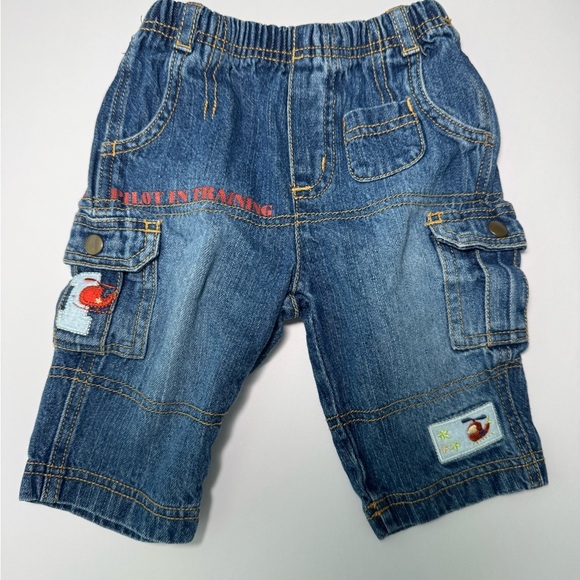 Vintage Nordstrom Baby Pilot In Training Baby Jeans Size 3M - Picture 1 of 5